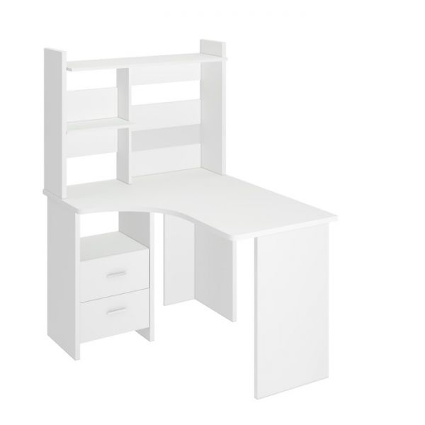 Компьютерный стол, 1000 ? 1200 ? 1520 мм, левый угол, цвет нельсон/белый