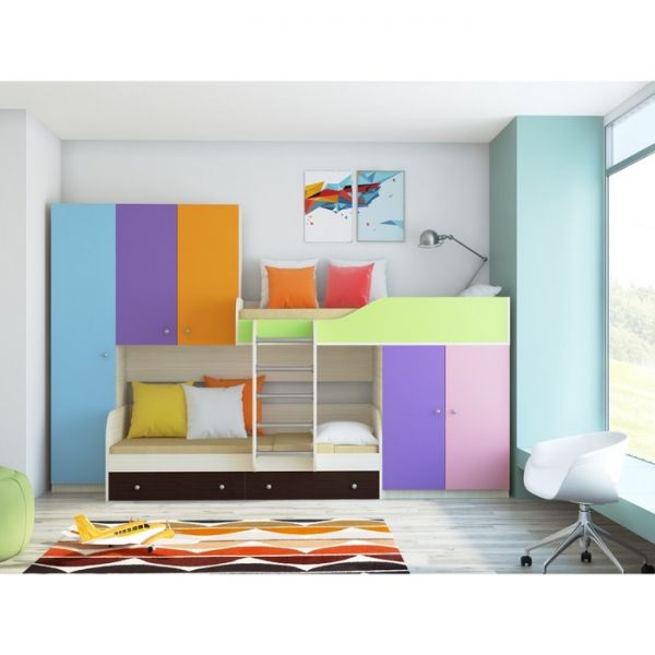 Детский комплекс «Лео», цвет дуб молочный/дуб шамони