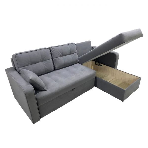 Угловой диван «Фаворит», механизм дельфин, цвет бинго бежевый