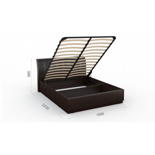 Кровать «Токио» с ПМ, 160 ? 200 см, цвет венге