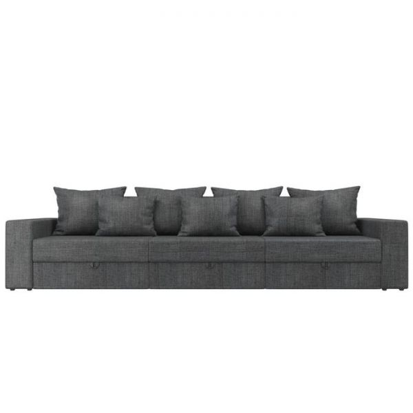 Диван прямой «Мэдисон Long», механизм еврокнижка, рогожка, цвет серый