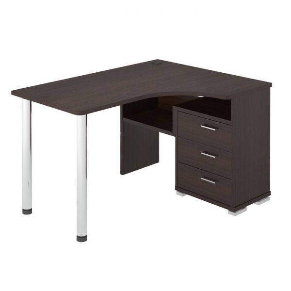 Стол СР-132С, угол правый, 1300 ? 1010 ? 750 мм, цвет белый жемчуг