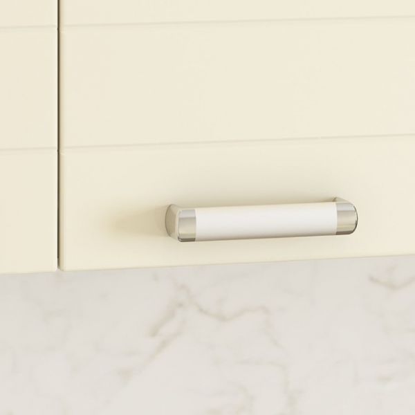 Кухонный гарнитур Виктория 2000х600 белый/крем глянец/шоколад глянец