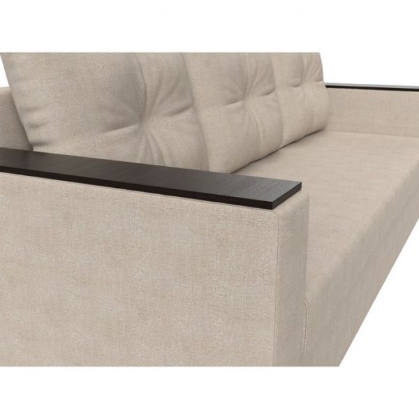 Диван прямой «Атланта лайт», без стола, еврокнижка, рогожка, цвет бежевый