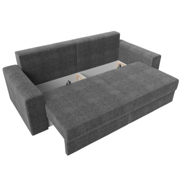 Диван прямой «Мэдисон», механизм еврокнижка, рогожка, цвет серый