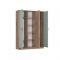 Шкаф 3-х створчатый с зеркалом Соната 1500х500х2100 Дуб Крафт табак/Муссон