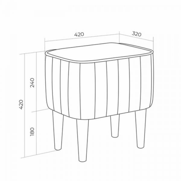 Пуф "Одос" рогожка Neptune бежевый