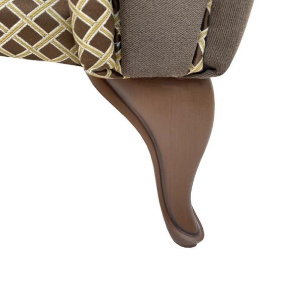 Банкетка со спинкой «Лилия», цвет шегги шоколад / аделина даймонд шоколад