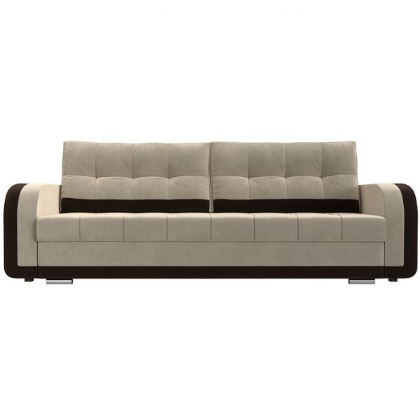 Диван прямой «Марсель», механизм еврокнижка, микровельвет, цвет бежевый / зелёный