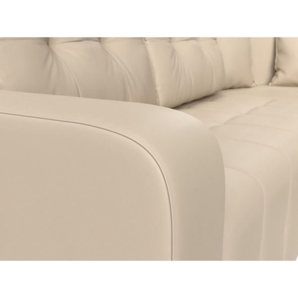 Угловой диван «Кембридж», механизм еврокнижка, экокожа, цвет бежевый