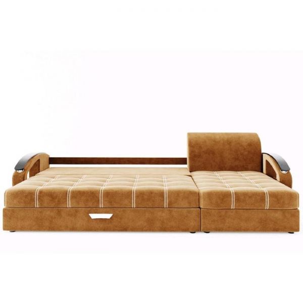 Угловой диван «Дубай», угол правый, еврокнижка, МДФ венге, цвет селфи 01