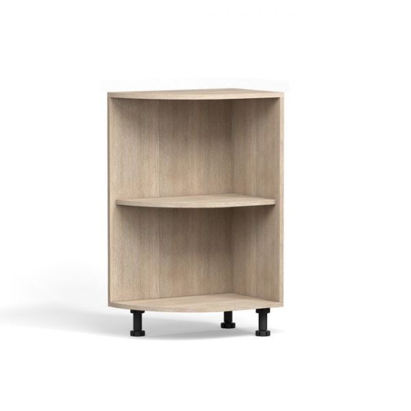 Шкаф напольный завершающий 320х576х820 Дуб молочный/Белый