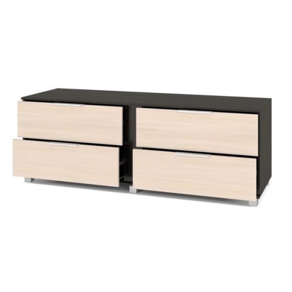 Тумба под ТВ Пандора-П77 420х1700х600 с выдвижными ящиками  Венге/дуб млечный