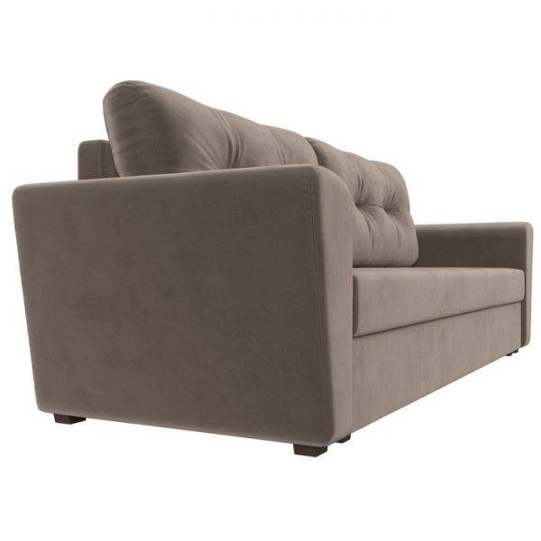 Диван прямой «Амстердам лайт», еврокнижка, велюр, цвет бежевый