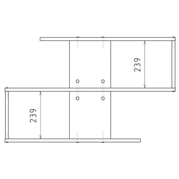 Полка Д-7 856х208х526 белый