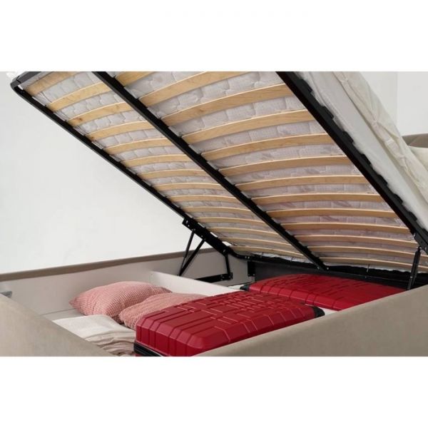 Кровать Квест с ортопедом 1600х2000 крем (велюр)