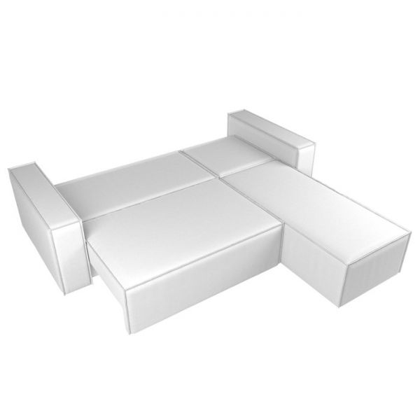 Угловой диван «Куба», механизм еврокнижка, экокожа, цвет бежевый