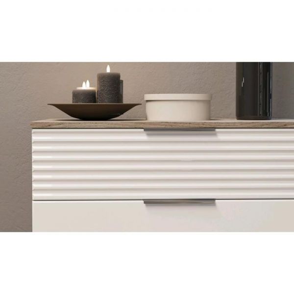 Комод «Джулия», 4 ящика, 800 ? 400 ? 820 мм, цвет крафт серый / белый глянец