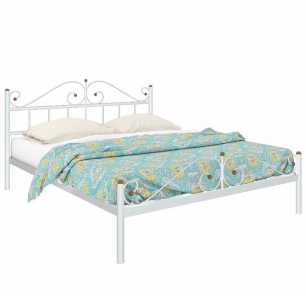 Кровать «Диана Плюс», 1400 ? 2000 мм, металл, цвет белый
