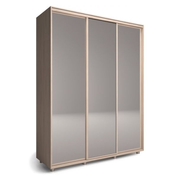 Шкаф-купе Удачный 3 зеркала 1770х600х2300 Венге Темный