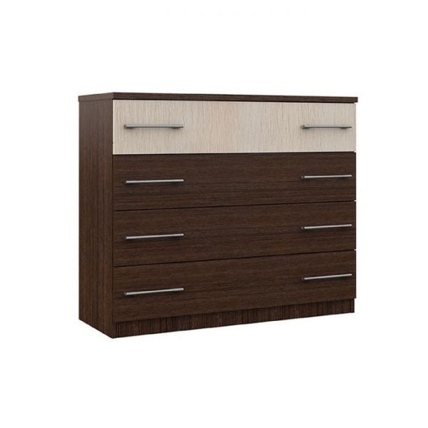Комод «Аврора», 4 ящика, 1028 ? 400 ? 876 мм, цвет венге / дуб молочный