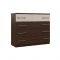 Комод «Аврора», 4 ящика, 1028 ? 400 ? 876 мм, цвет венге / дуб молочный