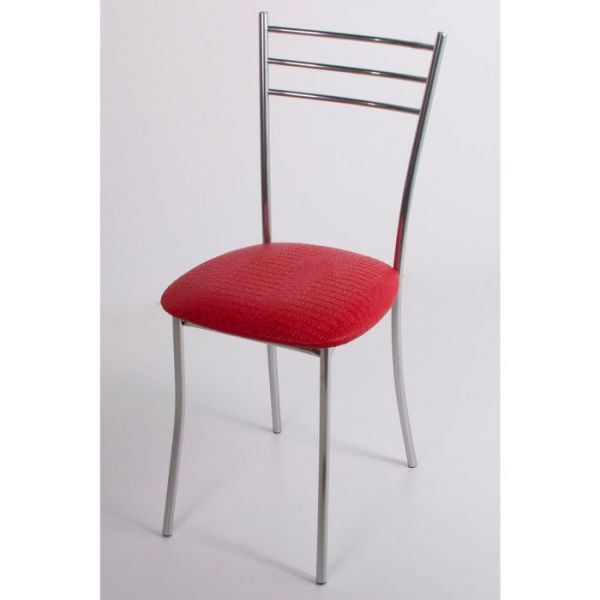 Стул на металлокаркасе Хлоя СТ хром люкс/оранжевый