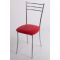 Стул на металлокаркасе Хлоя СТ хром люкс/оранжевый