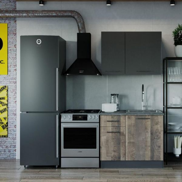 Кухня Гранж  1032х600  Антрацит/ Детройт/ Антрацит,Гранж