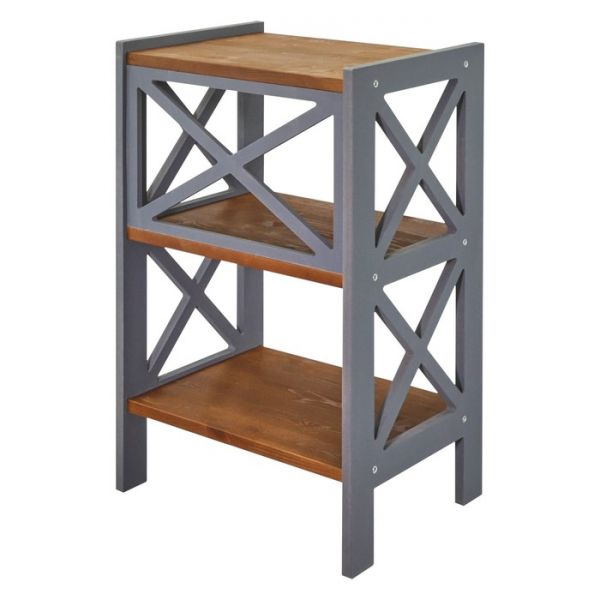 Стеллаж Лофт, полки из натурального дерева (63х42,2х31,6) Цвет полок Орех