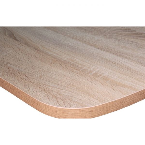 Стол не раздвижной Сочи 1100х700х750 дуб сонома/белый/опоры массив цилиндрический