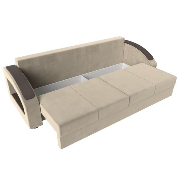 Прямой диван «Канзас», ткань корфу, цвет коричневый