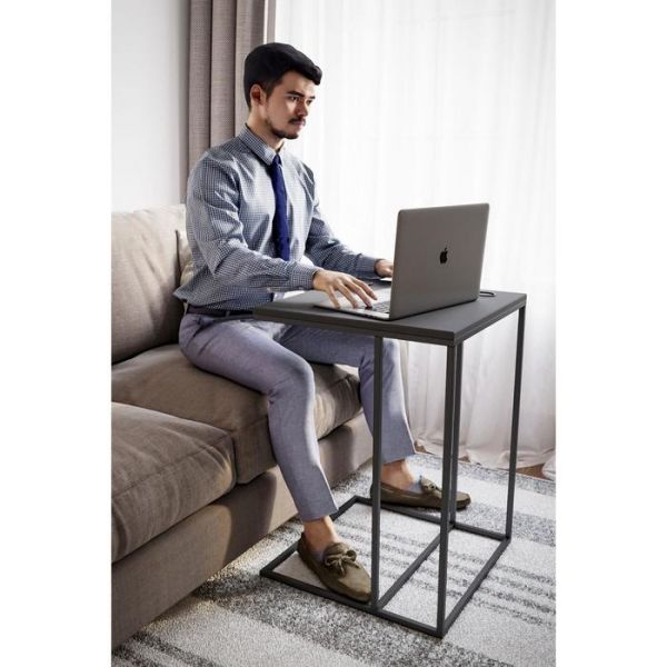 Стол придиванный «Хайгрет», 500 ? 500 ? 705 мм, металл, МДФ, цвет графит