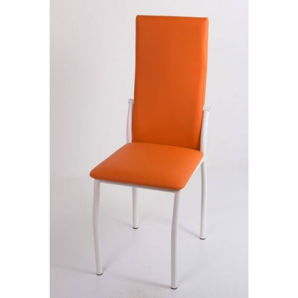 Стул на металлокаркасе Про СТ белый/оранжевый