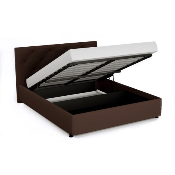 Кровать «Монблан« с ПМ, 1400х2000, ортопедическое основание, цвет коричневый