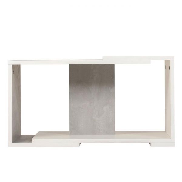 Стол журнальный Честер, 700х500х350,  Бетон/Белый