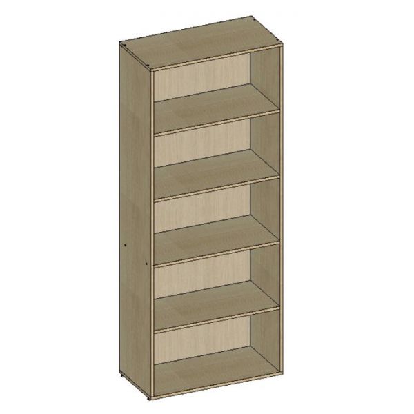 Шкаф стеллаж НШ-1, 760 ? 380 ? 1890 мм, белый шагр