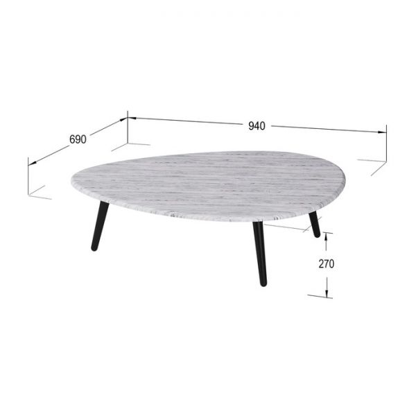 Стол журнальный «Стэм», 940 ? 690 ? 270 мм, цвет дуб грей