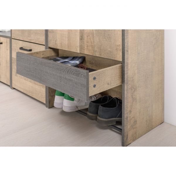 Щкаф 2х створчатый Трувор 13.328.02, 632х370х2100, Дуб гранж песочный/Интра