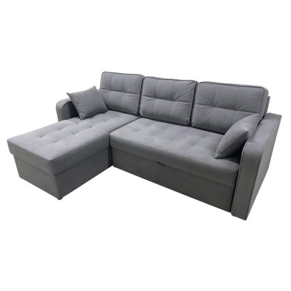 Угловой диван «Фаворит», механизм дельфин, цвет бинго бежевый