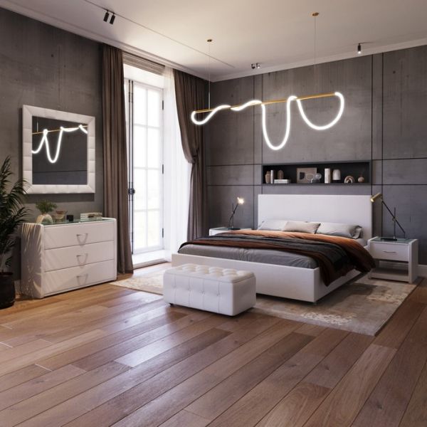 Кровать «Атриум New» с ПМ, 1400 ? 2000 мм, 1 ящик, экокожа, цвет белый