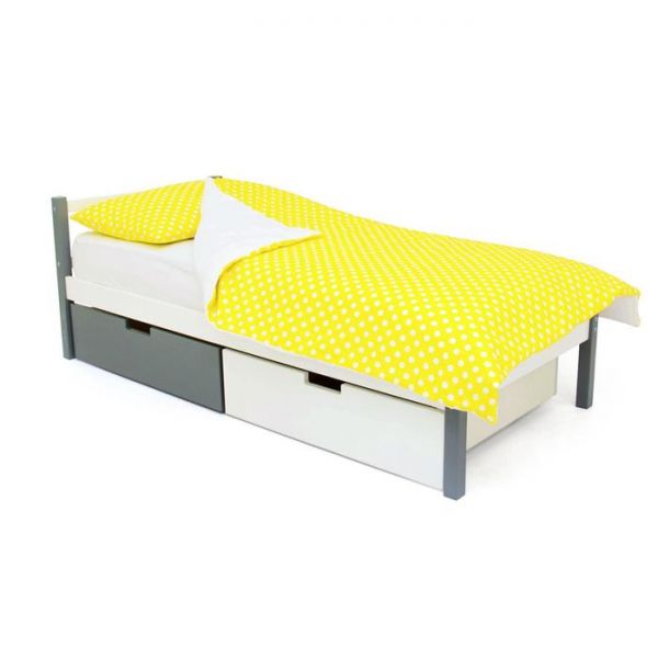 Детская кровать "Svogen classic графит-белый"