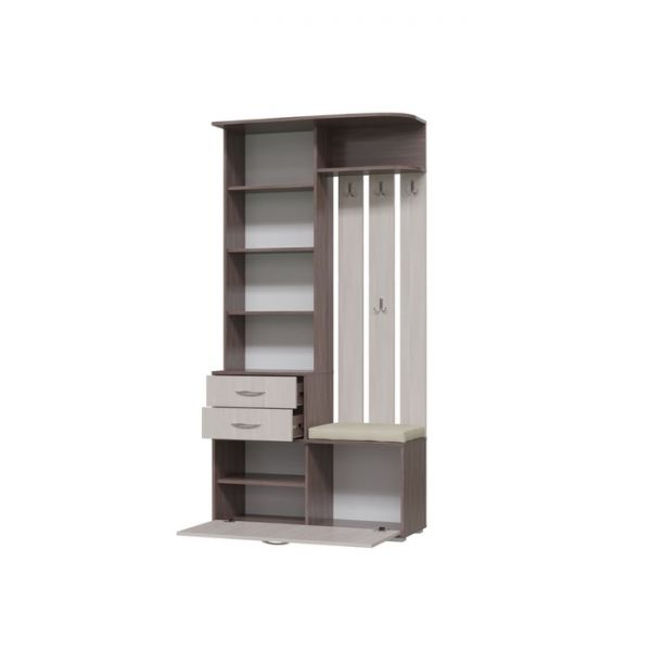 Шкаф с вешалкой ДОМИНО 1000х360х2020 Бодега темный/светлый