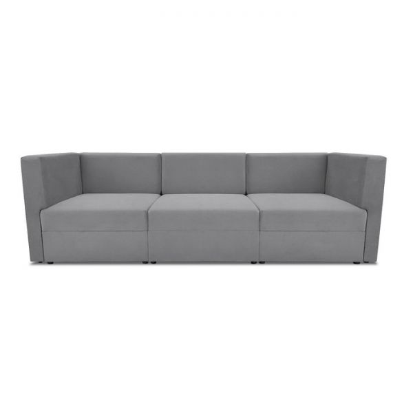 Диван модульный прямой «Бергамо», три секции, велюр, цвет dream yellow