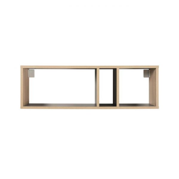 Полка навесная Базис 3 09.127, 890х242х278, Черный/Дуб сонома