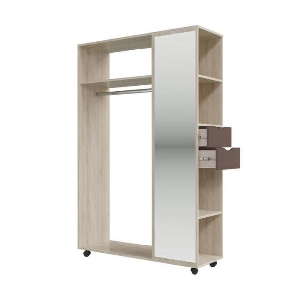 Шкаф Стайл открытый 1150х440х1780 дуб сонома/Венге