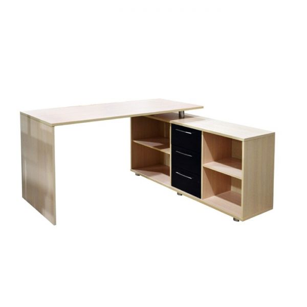 Письменный стол, 1405 ? 1400 ? 770 мм, правый угол, цвет дуб / венге
