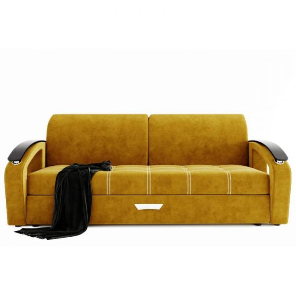 Диван прямой «Дубай», еврокнижка, ППУ, велюр, цвет селфи 01