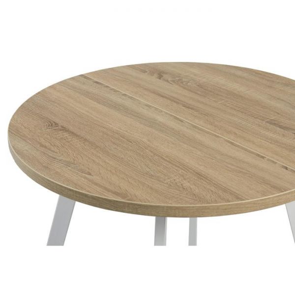 Стол РИМ D-940/1390 Дуб Бардолино серый/Опора РИМ Гаспар-К, белый глянец