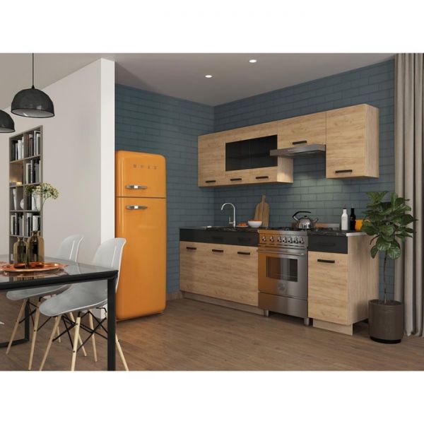 Кухонный гарнитур Алиса № 15 Дуб сонома/Дуб золотой